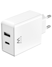 Ewent EW1328 cargador de dispositivo móvil Universal Blanco Corriente alterna Carga rápida Interior