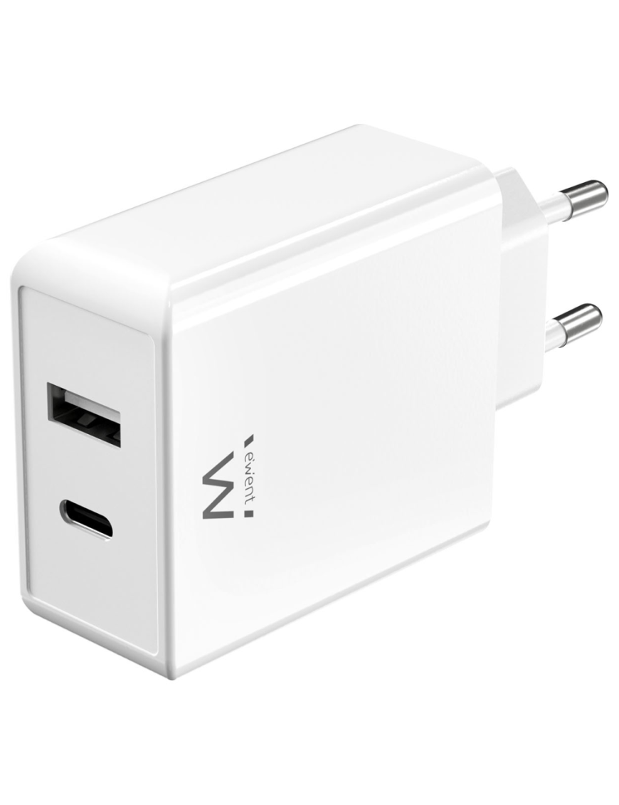 Ewent EW1328 cargador de dispositivo móvil Universal Blanco Corriente alterna Carga rápida Interior