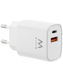 Ewent EW1326 cargador de dispositivo móvil Universal Blanco Corriente alterna Carga rápida Interior