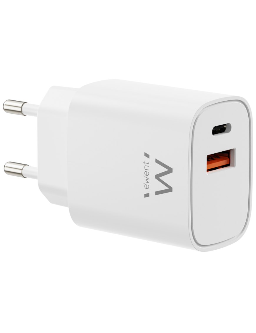 Ewent EW1326 cargador de dispositivo móvil Universal Blanco Corriente alterna Carga rápida Interior