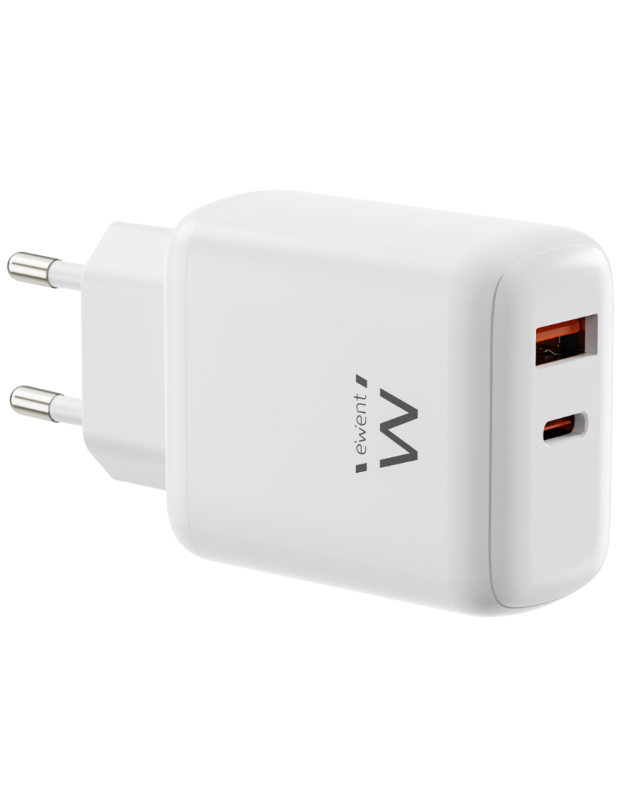 Ewent EW1329 cargador de dispositivo móvil Universal Blanco Corriente alterna Carga rápida Interior
