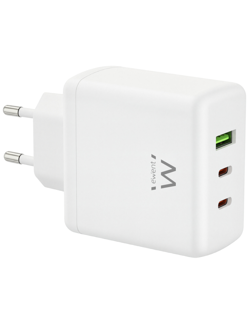 Ewent EW1333 cargador de dispositivo móvil Universal Blanco Corriente alterna Carga rápida Interior