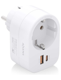 AISENS ASPS-1A1C06-W cargador de dispositivo móvil Universal Blanco Corriente alterna Carga rápida Interior
