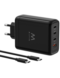 Ewent EW1337 cargador de dispositivo móvil Universal Negro Corriente alterna Carga rápida Interior