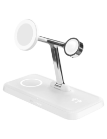 HYPER HJ3004WHGL cargador de dispositivo móvil Auriculares, Smartphone, Reloj inteligente Plata, Blanco CC, USB Cargador