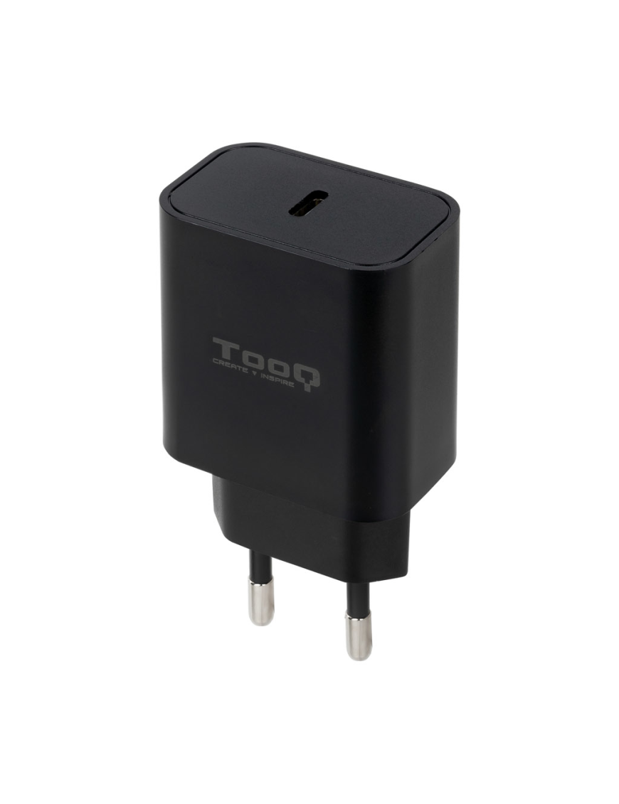 TooQ Cargador de Pared USB-C PD20W, Negro