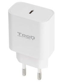 TooQ Cargador de Pared USB-C PD20W, Blanco