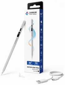 SUBBLIM NoteFlow StylusPen para iPad Pantalla Batería Li-Po USB-C Carga Palm Rejection
