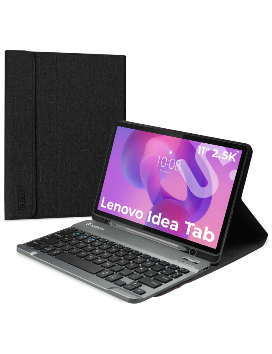 SUBBLIM Funda Tablet Keytab Pro BT Compatible con Lenovo Idea Tab Negro 11" Teclado BT