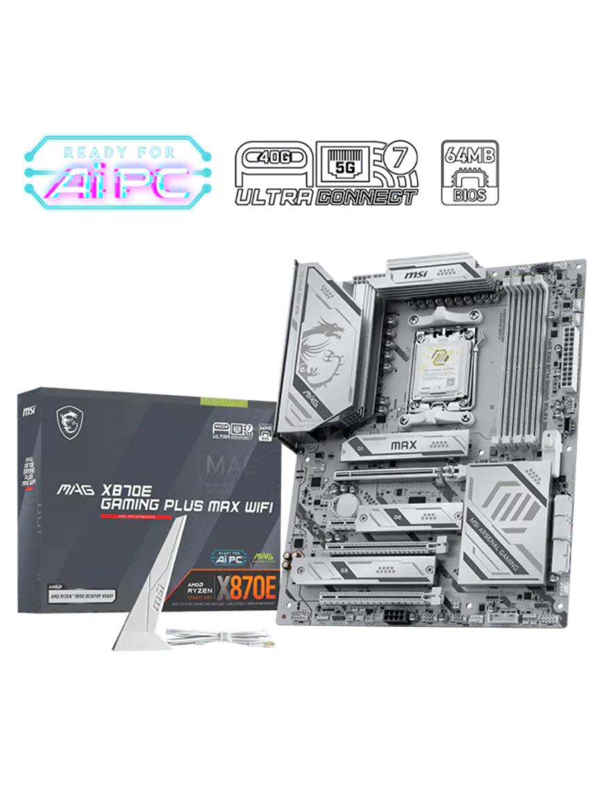 MSI MAG X870E GAMING PLUS MAX WIFI placa base AMD X870E Zócalo AM5 ATX