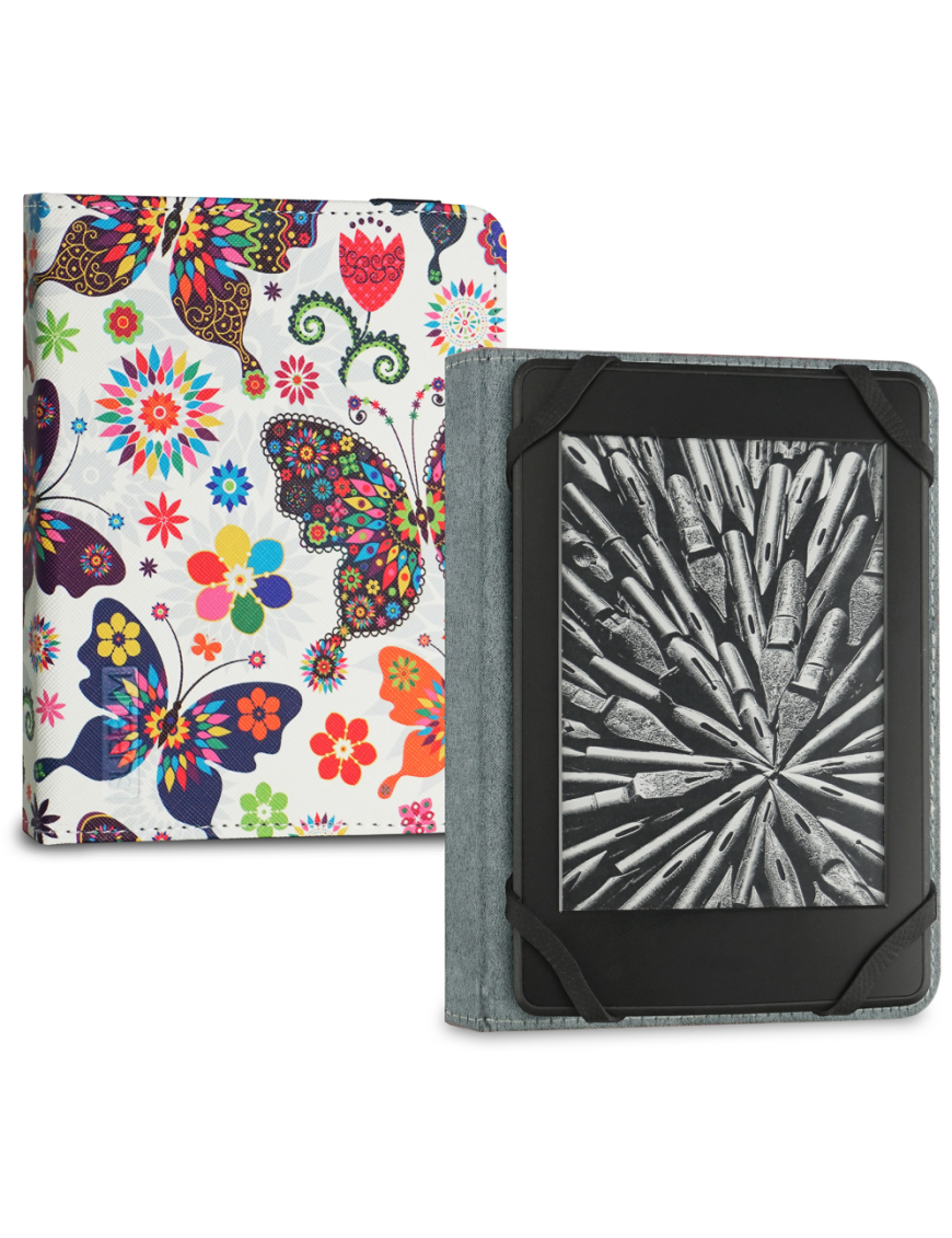 SUBBLIM Funda Libro Electrónico Clever Ebook Case 6" Mariposas