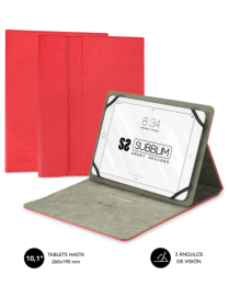 SUBBLIM Funda Tablet Clever Stand Tablet Case 10,1" Red