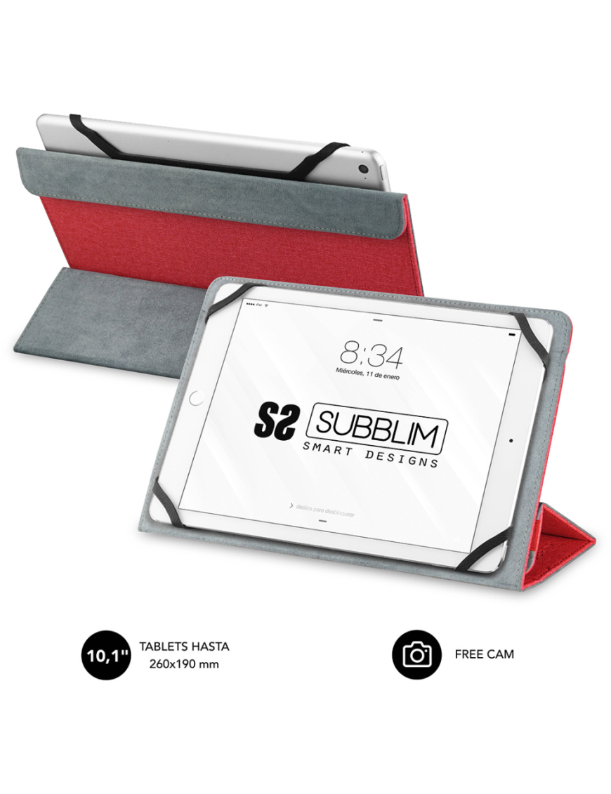 SUBBLIM Funda Tablet Freecam Case 10,1" Red