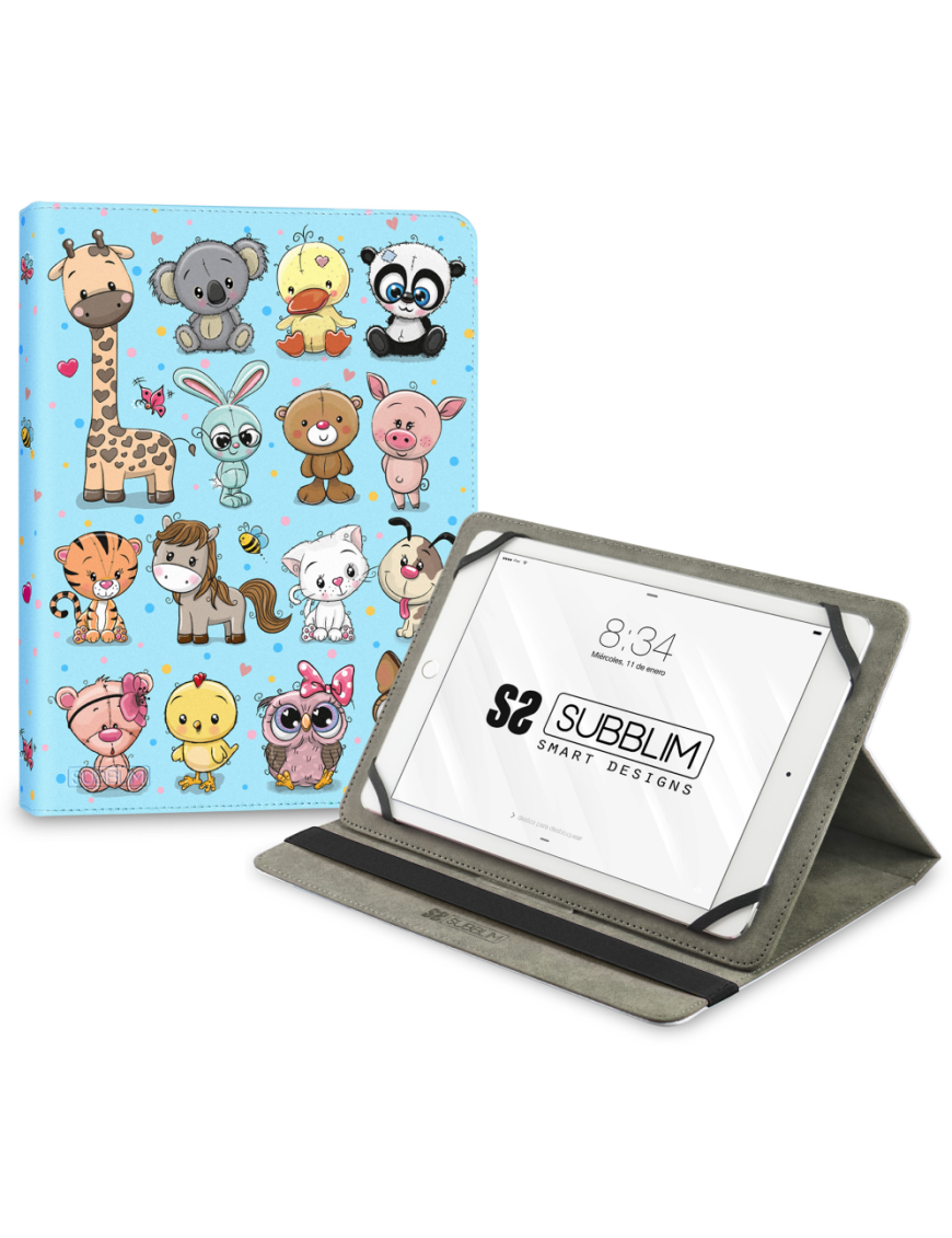 SUBBLIM Funda Tablet Universal TRENDY CASE ANIMALS 11"
