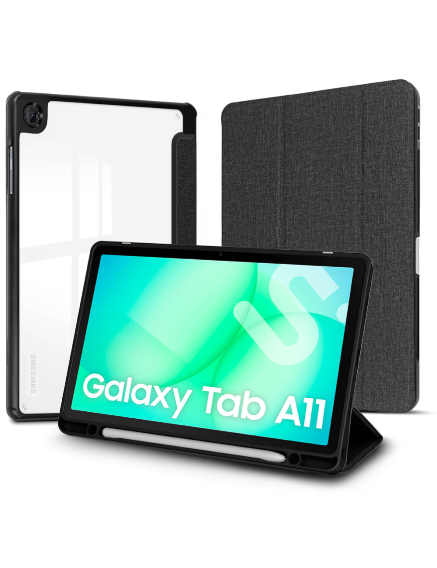 SUBBLIM Funda Tablet Shock Case Samsung Tab A11 Negro 8,7" SmartCover magnético SlotPen