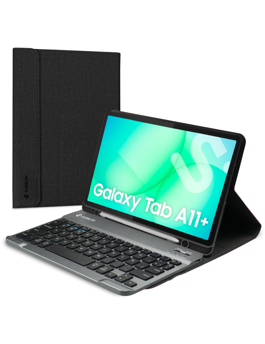 SUBBLIM Funda Tablet Keytab Pro Samsung Galaxy Tab A11 + Negro 11" Teclado BT Extraible