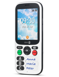 Doro 780X 7,11 cm (2.8") 117 g Negro, Blanco Característica del teléfono