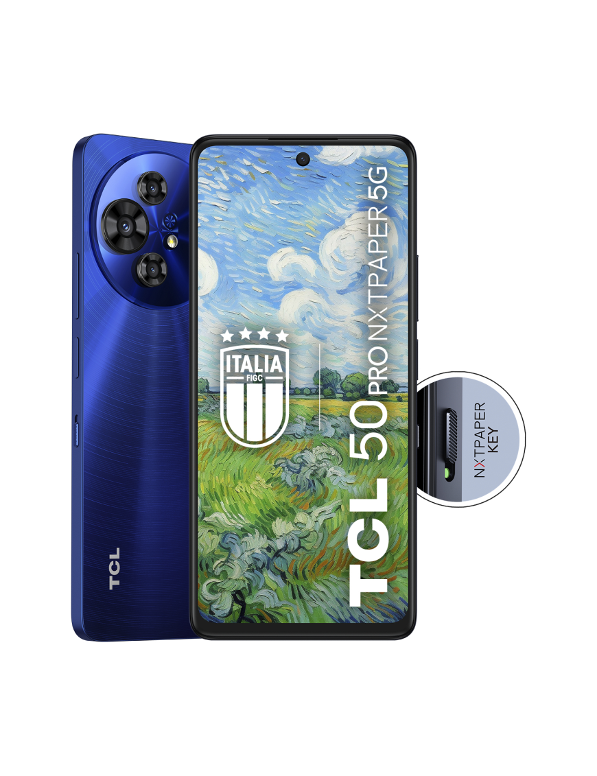 TCL 50 Pro NXTPAPER 5G 17,3 cm (6.8") SIM doble Android 14 USB Tipo C 8 GB 512 GB 5010 mAh Azul