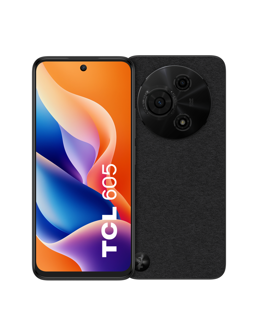 TCL 605 16,9 cm (6.67") SIM doble Android 15 4G USB Tipo C 4 GB 128 GB 5200 mAh Negro