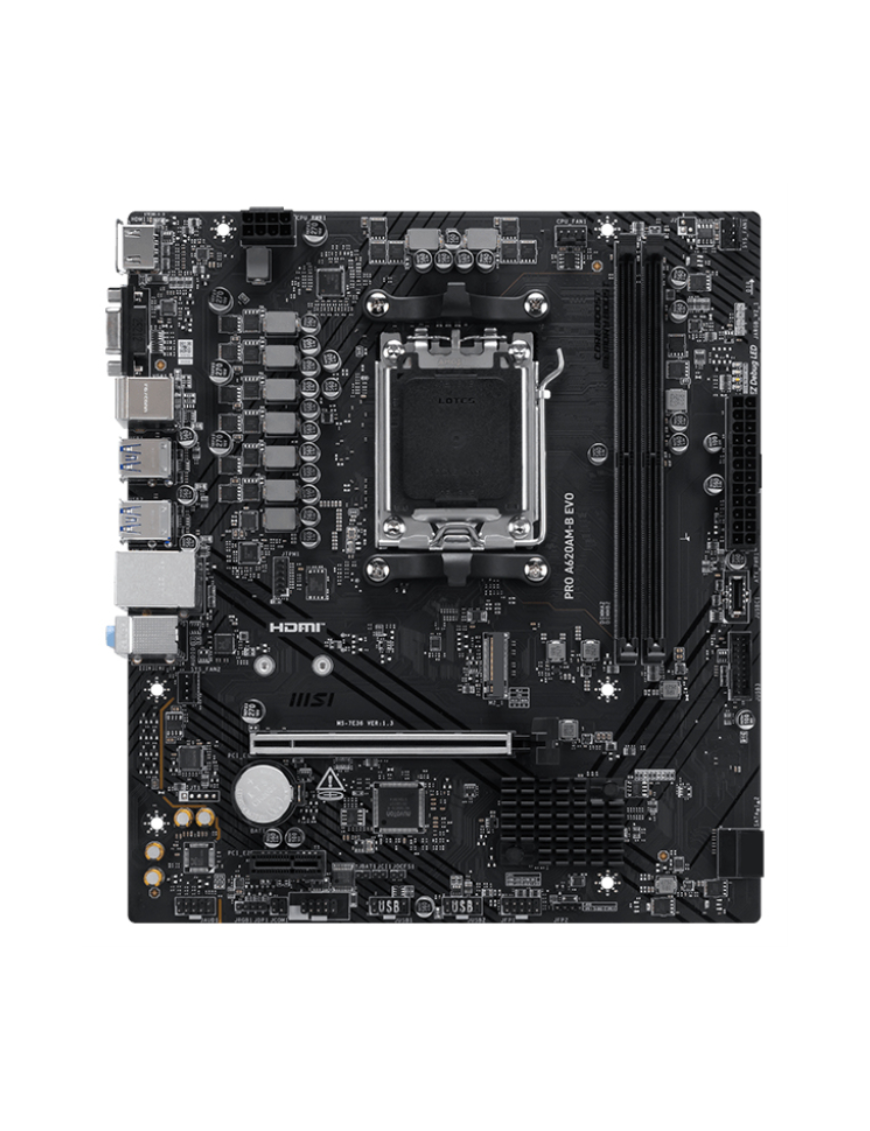 MSI PRO A620AM-B EVO AMD A620A Zócalo AM5 ATX