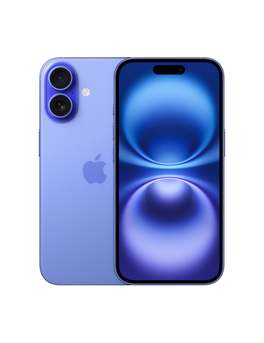 Apple iPhone 16 15,5 cm (6.1") SIM doble iOS 18 5G USB Tipo C 128 GB Azul
