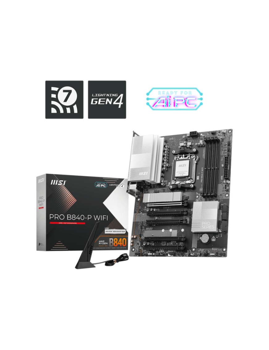 MSI PRO B840-P WIFI placa base AMD B840 Zócalo AM5 ATX