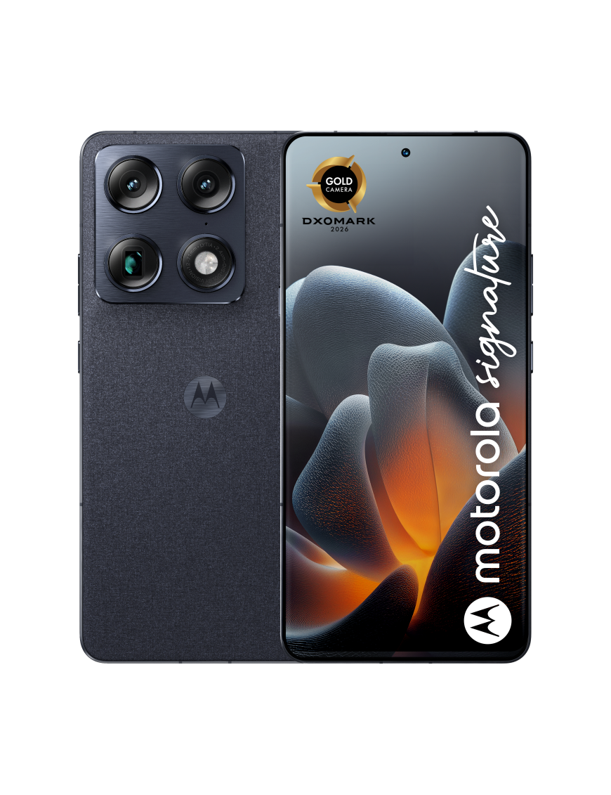 Motorola signature 17,2 cm (6.78") SIM doble Android 16.0 5G USB Tipo C 16 GB 512 GB 5200 mAh Azul oscuro