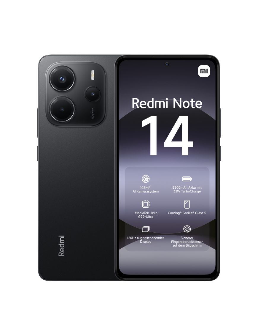 Xiaomi Redmi Note 14 16,9 cm (6.67") Ranura híbrida Dual SIM 4G USB Tipo C 6 GB 128 GB 5500 mAh Negro
