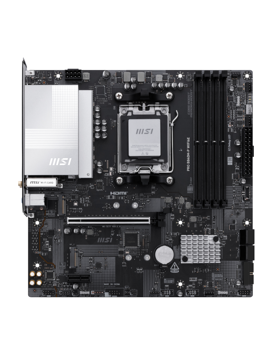 MSI PRO B840M-P WIFI6E placa base AMD B840 Zócalo AM5 micro ATX