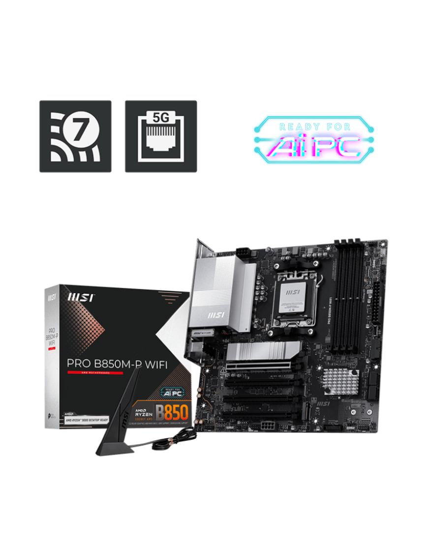 MSI 911-7E71-001 placa base AMD B850 Zócalo AM5 micro ATX