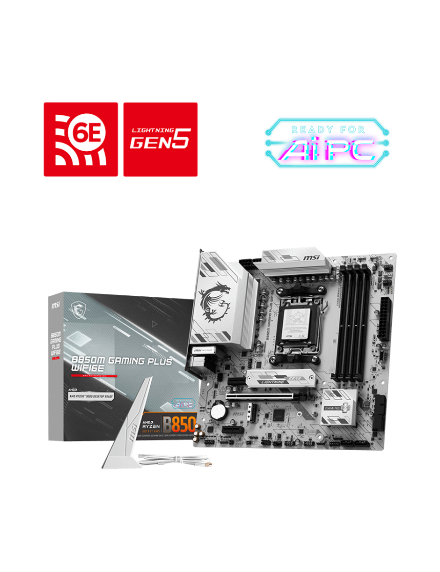 MSI B850M GAMING PLUS WIFI6E AMD B850 Zócalo AM5 micro ATX