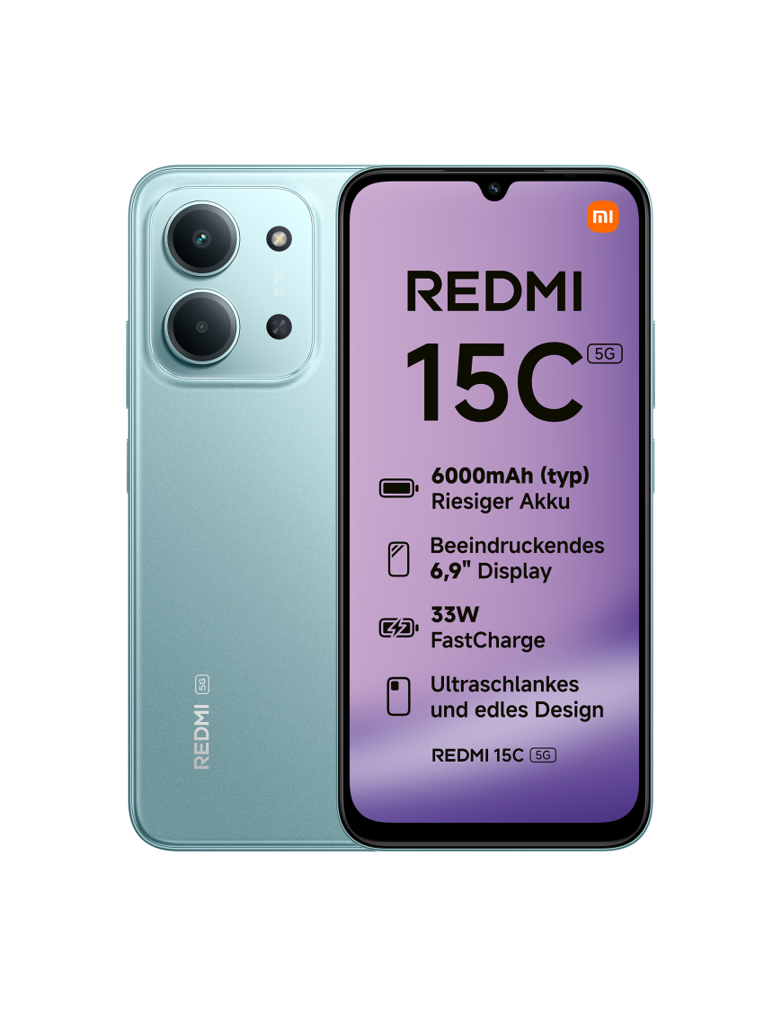 Xiaomi Redmi 15C 17,5 cm (6.9") 5G USB Tipo C 4 GB 128 GB 6000 mAh Verde