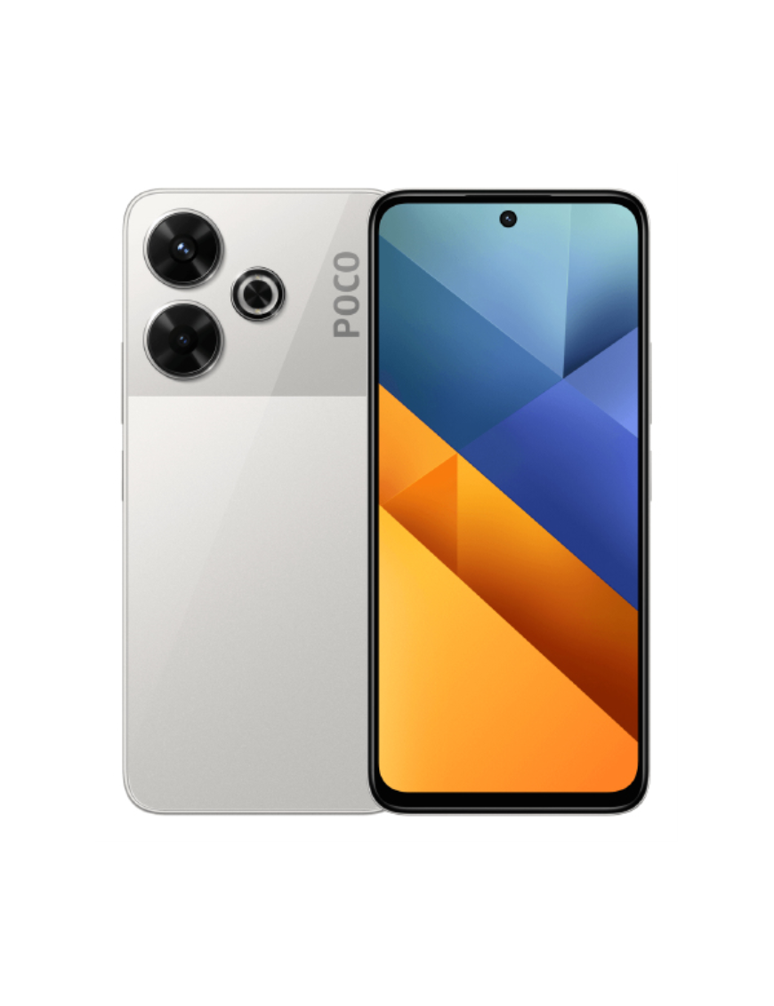 POCO M6 4G 17,2 cm (6.79") Ranura híbrida Dual SIM Android 14 USB Tipo C 6 GB 128 GB 5030 mAh Plata