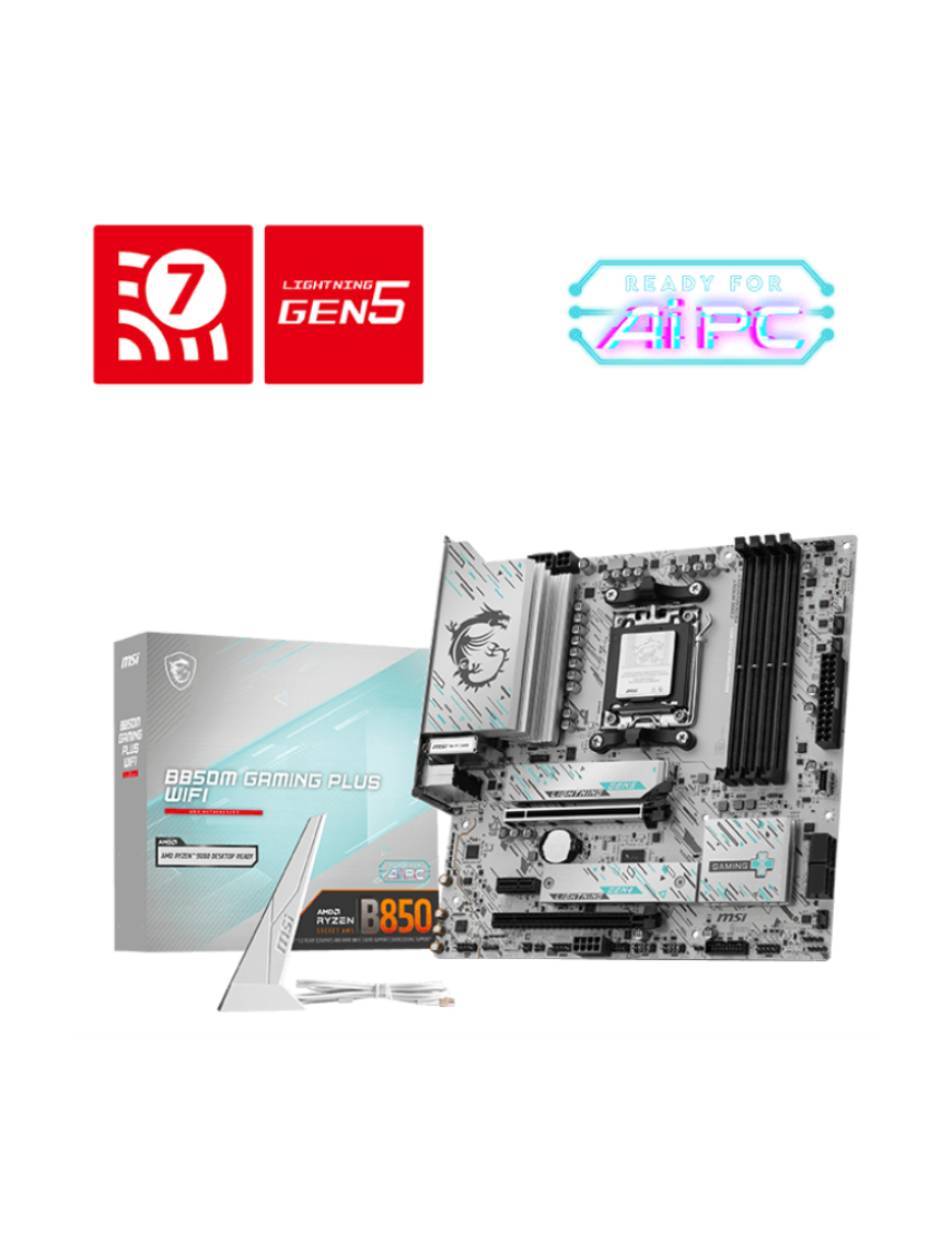 MSI B850M GAMING PLUS WIFI AMD B850 Zócalo AM5 micro ATX