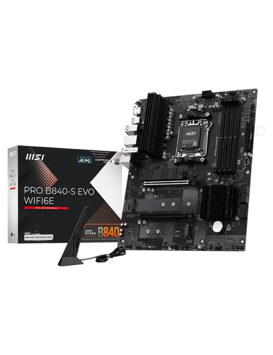 MSI Pro B840-S EVO WIFI6E AMD B840 Zócalo AM5 ATX