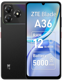 ZTE Blade A36 17,1 cm (6.75") SIM doble Android 15 4G USB Tipo C 4 GB 64 GB 5000 mAh Negro