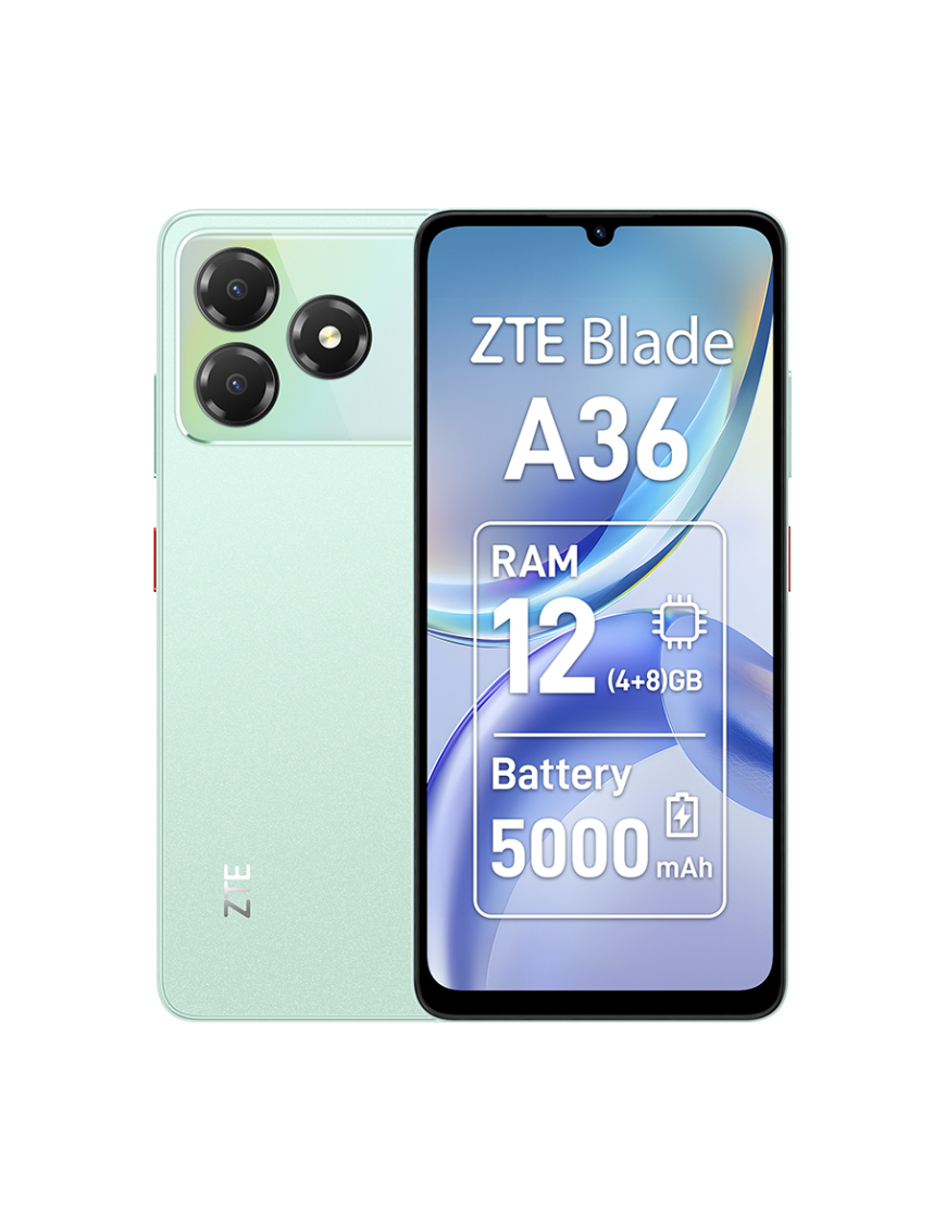 ZTE Blade A36 17,1 cm (6.75") SIM doble Android 15 4G USB Tipo C 4 GB 64 GB 5000 mAh Verde