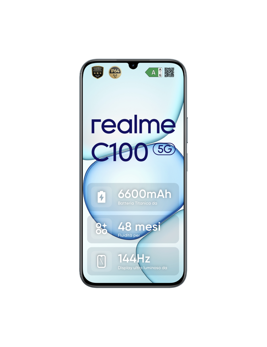 realme C100 5G 17,3 cm (6.8") SIM doble Android 16.0 USB Tipo C 4 GB 256 GB 6600 mAh Verde