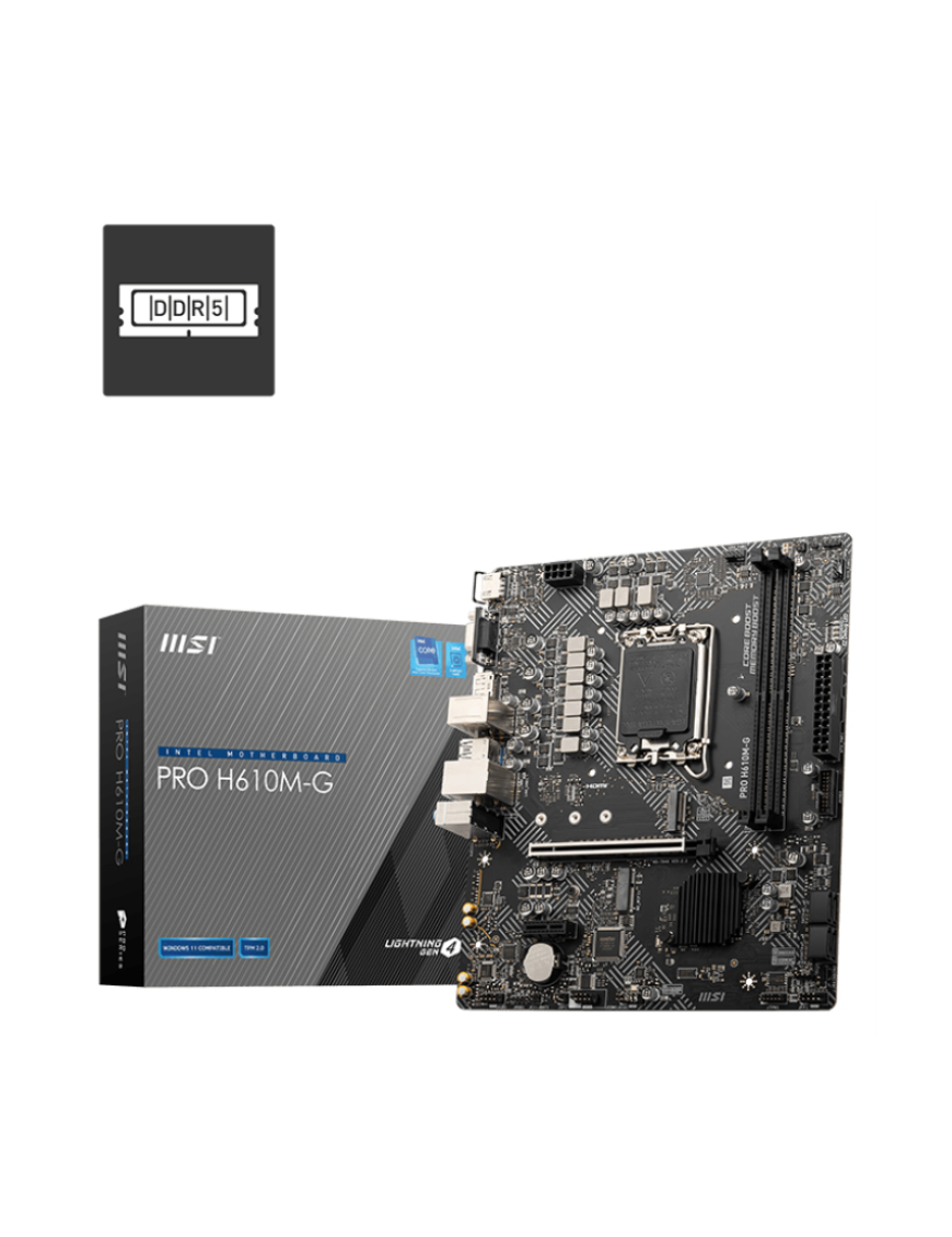 MSI PRO H610M-G placa base Intel H610 LGA 1700 micro ATX