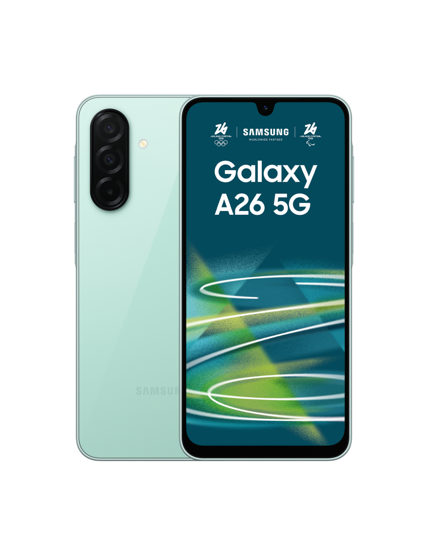 Samsung Galaxy A26 17 cm (6.7") Ranura híbrida Dual SIM Android 15 5G USB Tipo C 6 GB 128 GB 5000 mAh Color menta