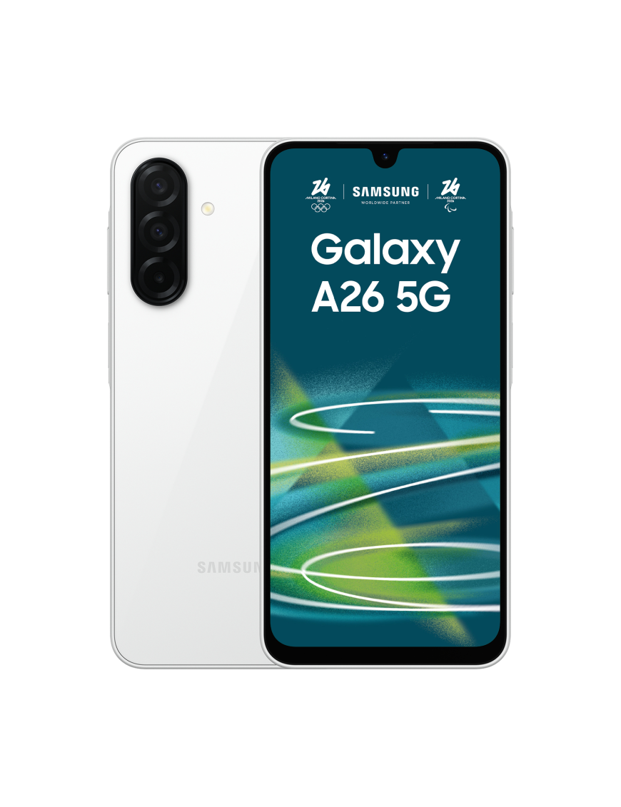 Samsung Galaxy A26 17 cm (6.7") Ranura híbrida Dual SIM Android 15 5G USB Tipo C 6 GB 128 GB 5000 mAh Blanco