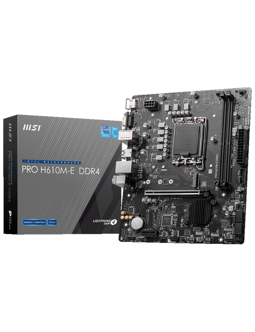 MSI PRO H610M-E DDR4 placa base Intel H610 LGA 1700 micro ATX
