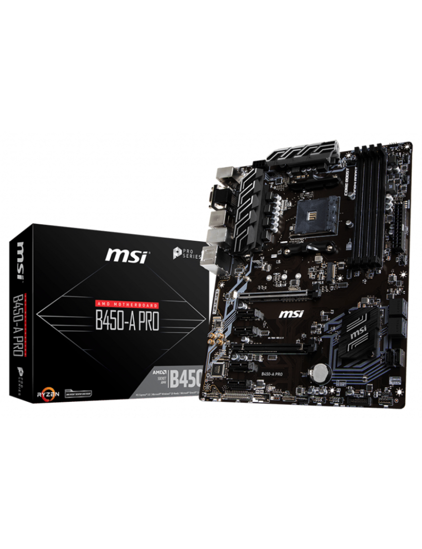 MSI B450-A-PRO AMD B450 Zócalo AM4 ATX