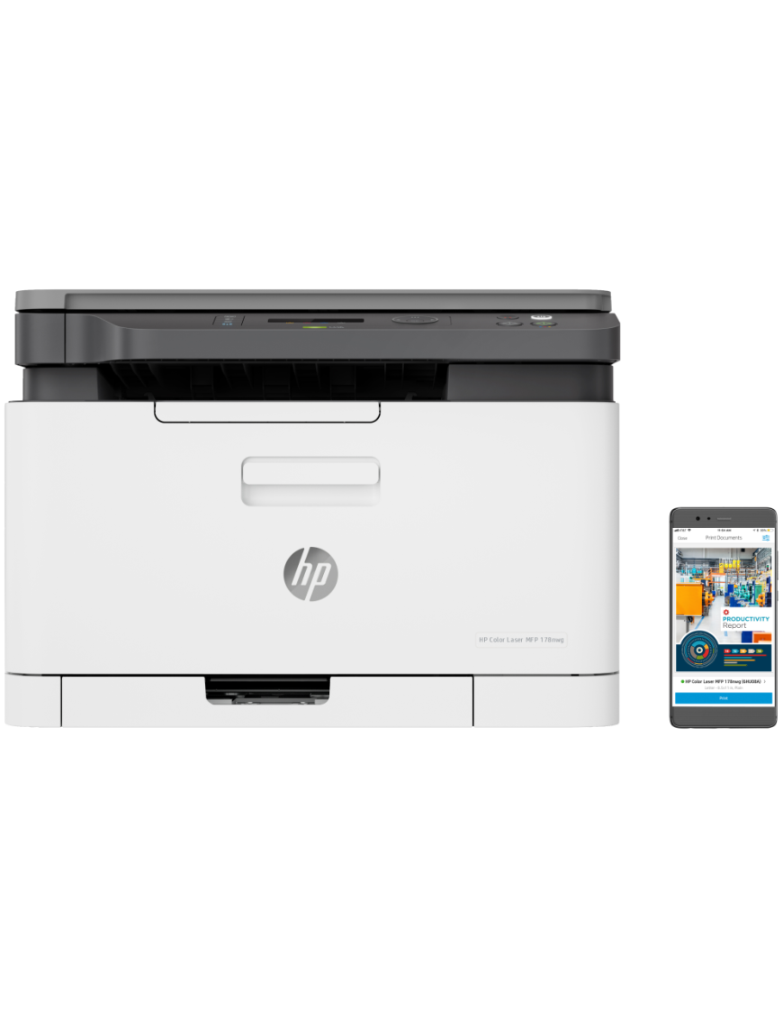 HP Laser 178nw Inalámbrico Multifunction Color Impresora, Fotocopiadora, escáner; Dúplex