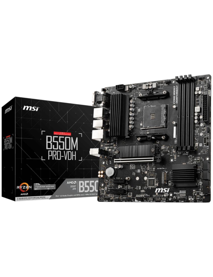 MSI B550M PRO-VDH placa base AMD B550 Zócalo AM4 micro ATX