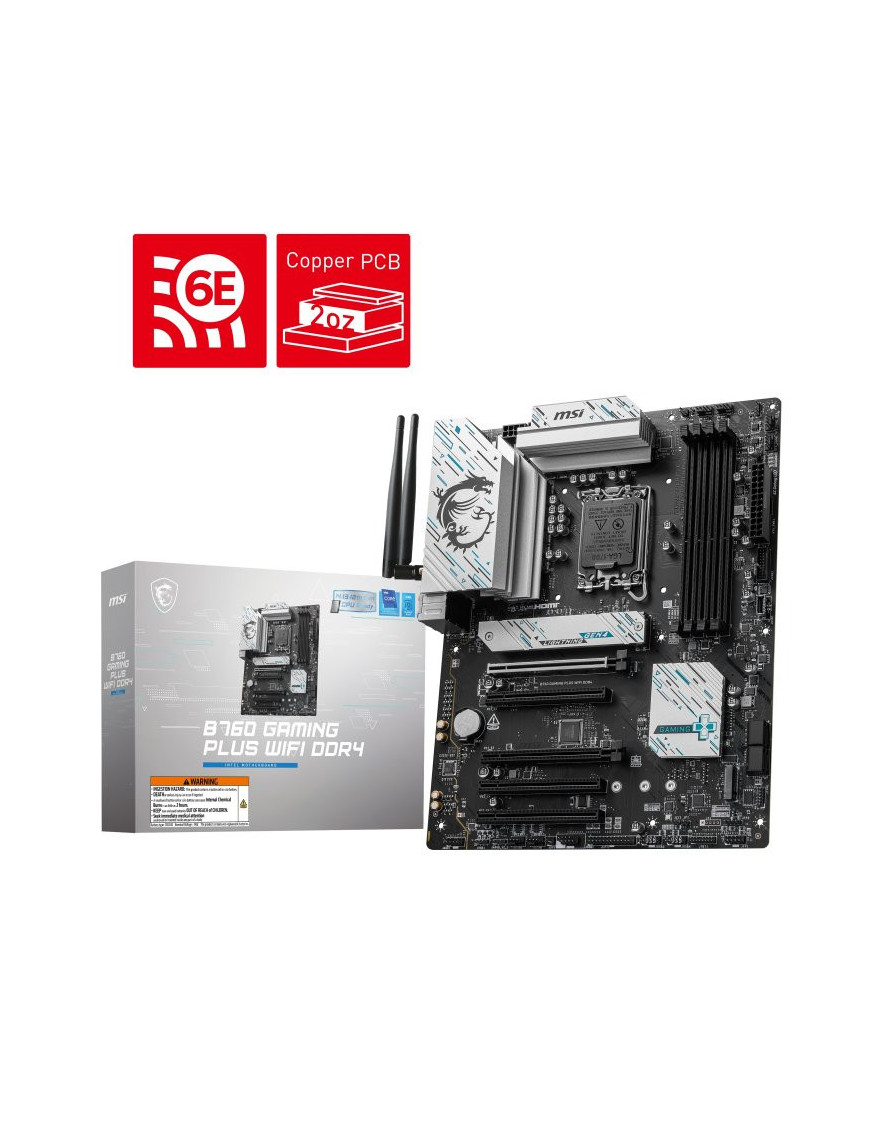 MSI B760 GAMING PLUS WIFI DDR4 placa base Intel B760 LGA 1700 ATX