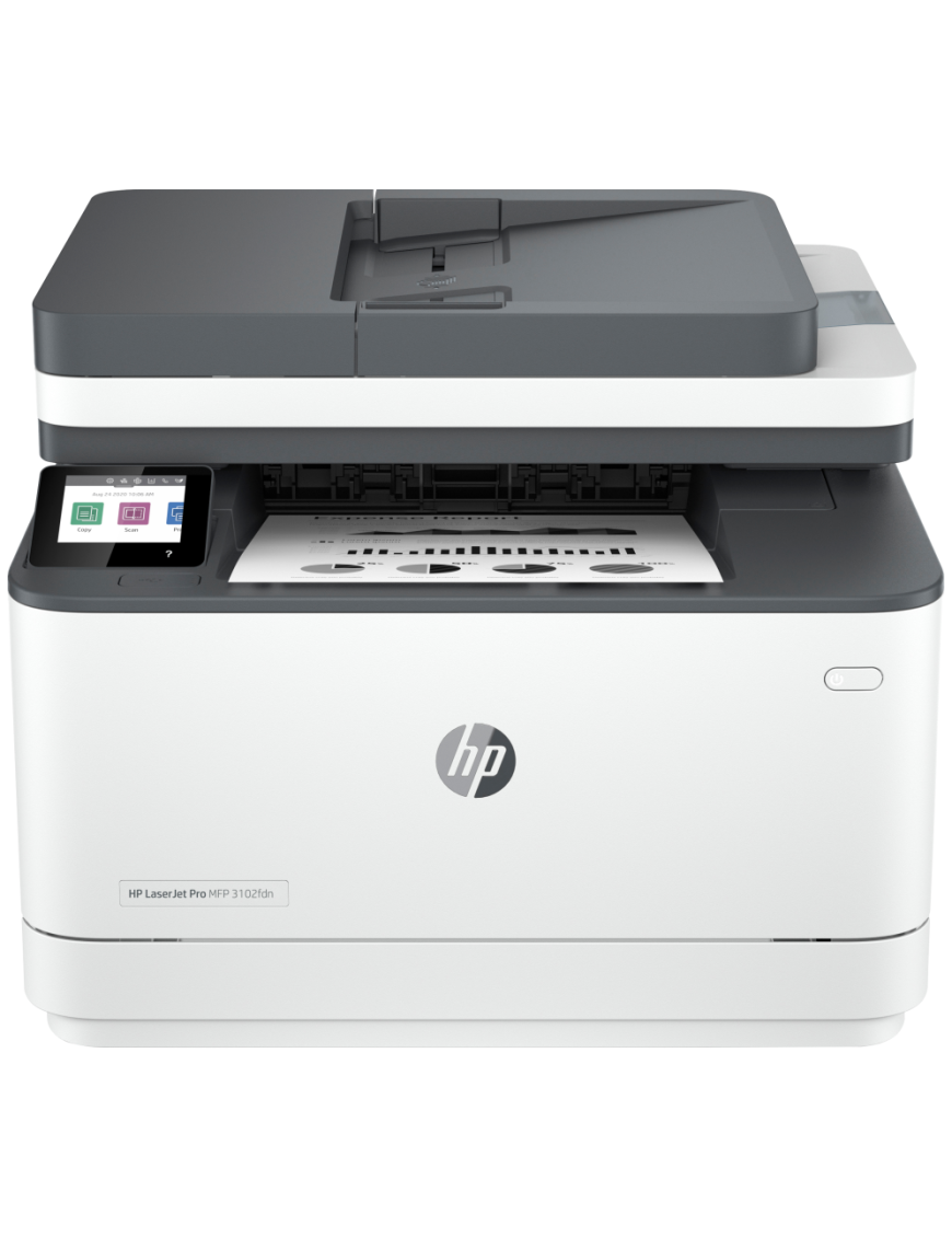 HP LaserJet Pro 3102fdn Multifunction Blanco y negro Impresora, Solo Ethernet; Fotocopiadora, escáner