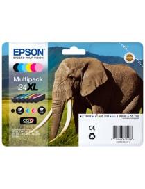 Epson Elephant Tinta magenta 24XL Claria Photo HD Elefantes