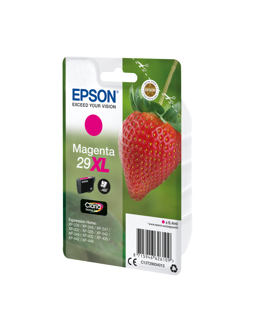 Epson Strawberry Singlepack Magenta 29XL Claria Home Ink