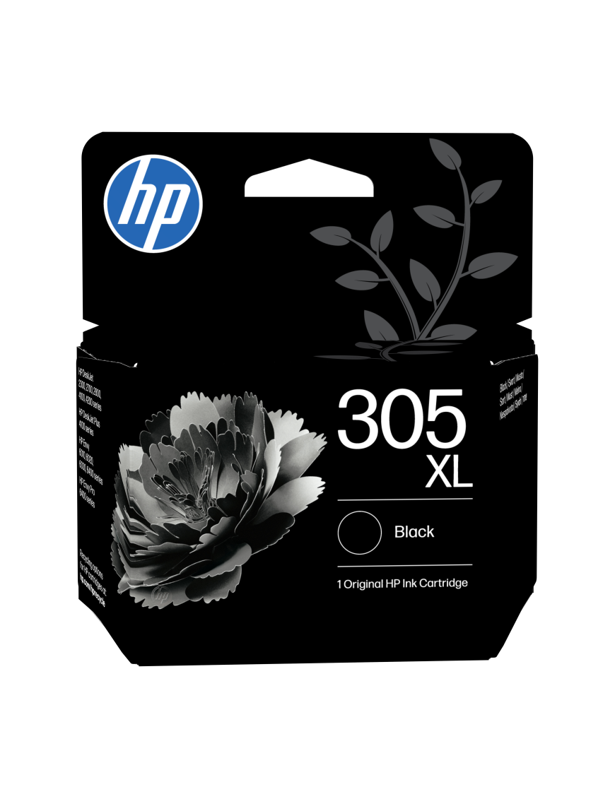 HP Cartucho de tinta Original 305XL de alta capacidad negro